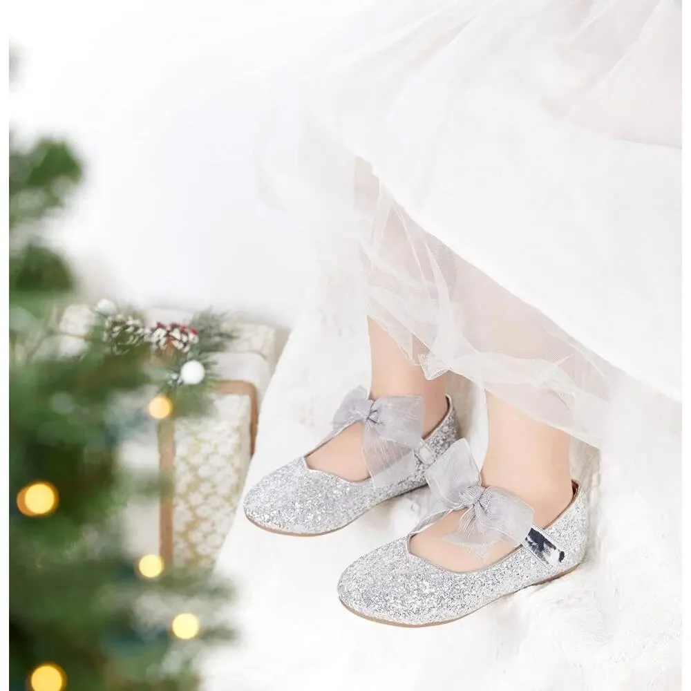 Baby Girl Flats With Bow *Size 7*